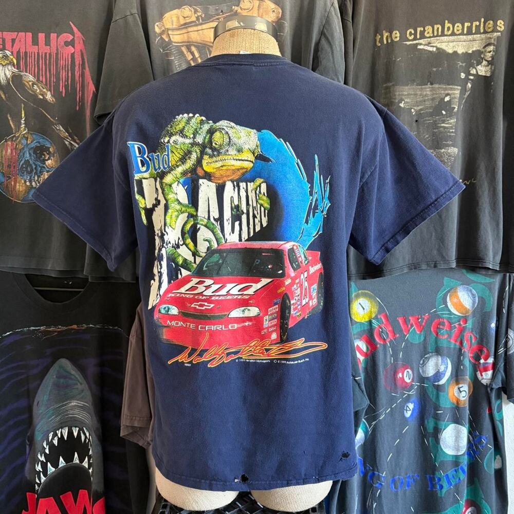Vintage 1990s budweiser racing t shirt